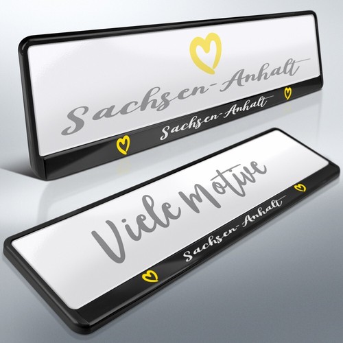 2 Kennzeichenhalter | SACHSEN-ANHALT 09 | Love Herz | Harz | DHL-Versand - Bild 1 von 8