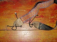 WELL USED AND WORN VINTAGE GUITAR STRAP 1950S/60s WOVEN