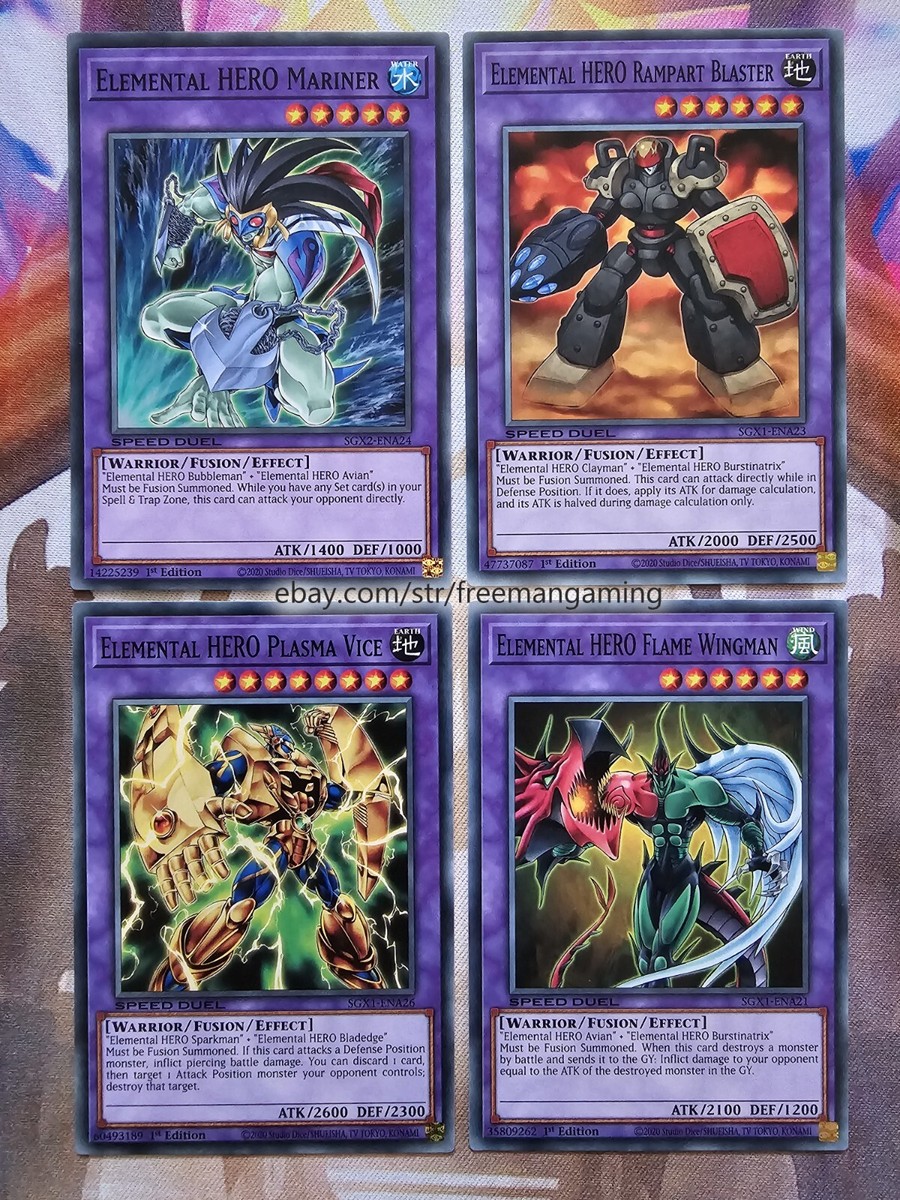 Yugioh Jaden Yuki Elemental Hero Deck 55 Card Flame Wingman