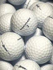 4 Dozen Near Mint AAAA White Srixon Marathon Used Golf Balls