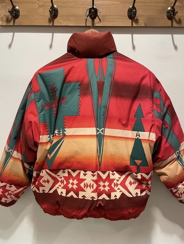 vintage 90s ralph lauren aztec southwestern down puffer jacket - Picture 3 of 8