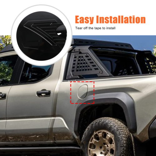 Tapa de puerta de gas negra brillante para Toyota Tacoma 2024-2025 - Imagen 5 de 22