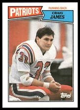 1987 Topps #98 Craig James New England Patriots Football Card