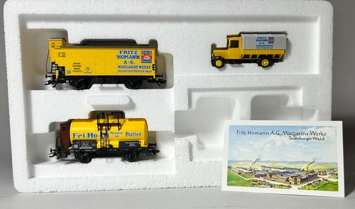 Märklin HO 48924 - Panzer- & Kastenwagen plus Lieferwagen - "Fritz Homann" Kartonset - Neu