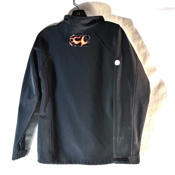 Marmot Jacket Size Large black Lightweight Flames… - image 1