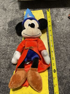DISNEY 14  PLUSH MICKEY MOUSE Sorcerer s Apprentice TRUE ORIGINAL 90 YEARS MAGIC
