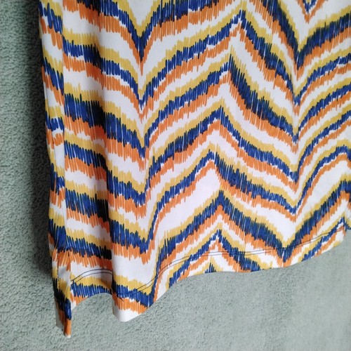 Monterey Club Dry Swing Womens Tank Top Size S Orange Blue Stripes Sleeveless - Picture 3 of 11