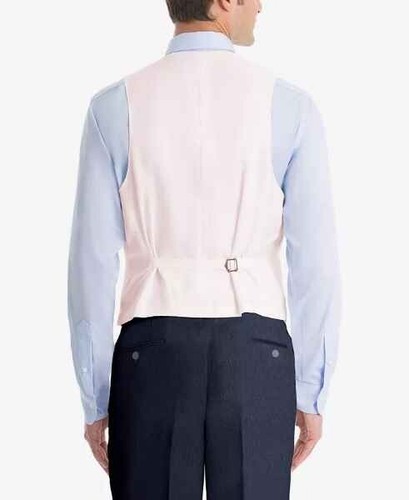 Polo Ralph Lauren men's Pink Linen Classic Suit Vest - size Large - retail $125 - Picture 2 of 5
