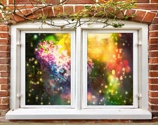 3D Flowers Pattern A668 Window Film Print Sticker Cling Stained Glass UV Sinsin