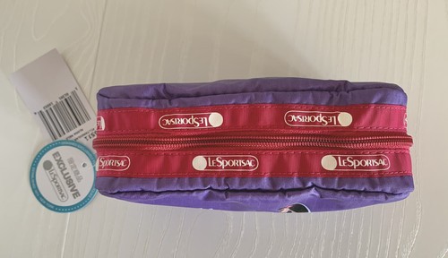 LeSportsac Hawaii Exclusive Aloha Mele RECTANGULAR COSMETIC 6511 K873 Purple - Picture 3 of 10