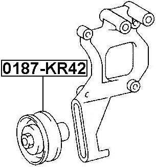 PULLEY IDLER - For Toyota Land CRUISER 100 HDJ101/UZJ100 1998-2007 OEM 88440-350 - Image 2 of 3