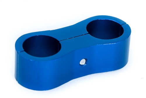 2x13,5mm Doppel-Schlauchhalter Blau eloxiert - Picture 2 of 3