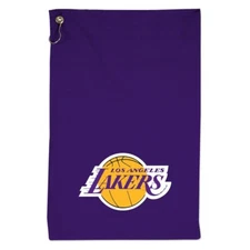 LOS ANGELES LA LAKERS ALL PURPOSE GOLF TAILGATE TOWEL 16"X25" HOOK AND GROMMET 