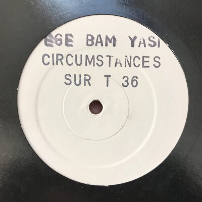 Ege Bam Yasi - Circumstances 12  Vinyl 1986 White Label Electro Synth Pop Hi NRG