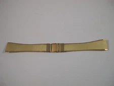 DUCHESS USA MENS VINTAGE 19MM FINE GOLD PLATED MESH BAND NOS IN PACKAGE
