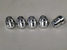 AN10, 10 AN, 10AN QTY:5 MALE BILLET 6061T6 ALUMINUM WELD ON / WELD IN BUNG