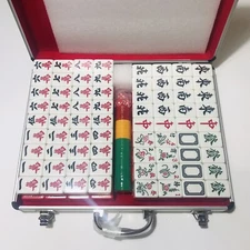 Professional Quality Harrah’s Case Mahjongg Set in Heavy Vinyl Case - New