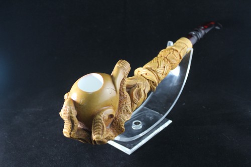 Large Brown Eagle's Claw Meerschaum Pipe, 100% Solid Block Meerschaum, Claw Pipe - Picture 8 of 12