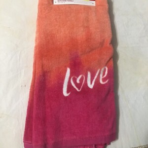 KITCHEN TOWELS SET OF 2 SHADES OF RUST “Love” NEW