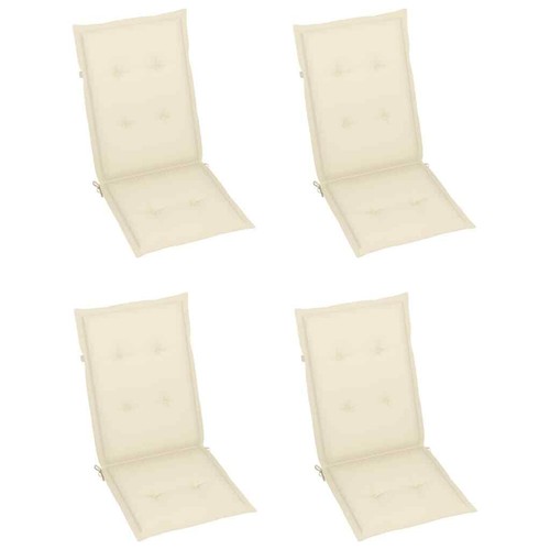 vidaXL Garden Reclining Chairs 4 pcs with Cushions Solid Acacia Wood - Picture 6 of 11