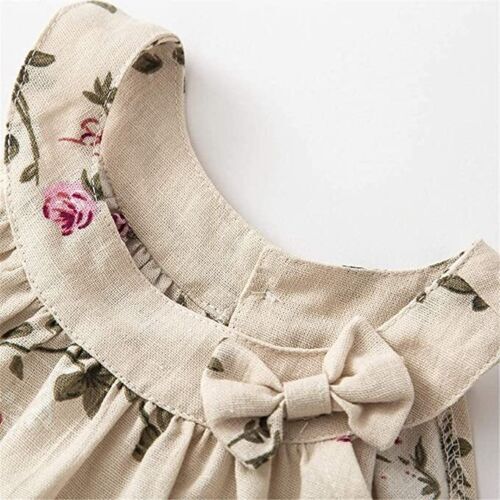 Vintage Floral Girls Dress Summer Casual Cotton Baby Dress eBay
