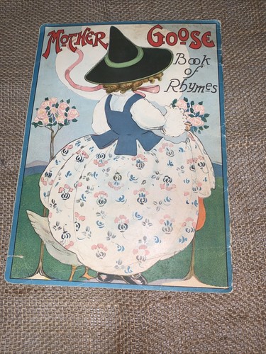 Vtg Mother Goose Rhyme Stecher Lithographic Co. Book RARE Nursery Cupie 20-30’s - Imagen 8 de 8