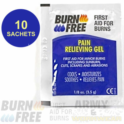 10 X Sachets Click Medical First Aid Burn Free Pain Relief Relieving Gel Sunburn Ebay
