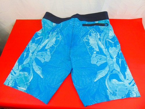 Oakley 21" Channel Flower Boardshort Bathing Swim Suit Sz XXL Hawaiian BLUE - Picture 5 of 6