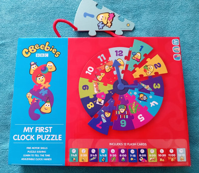 Lerne die Zeit zu sagen - Mein erstes Uhrenpuzzle - inkl. 12 Lernkarten - 3+ Jahre - NEU