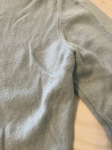 Charter Club Blue Cashmere Turtle Neck Sweater Top Shirt $250 2-ply GUC Knit M - Picture 4 of 10