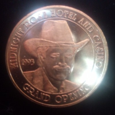 1993 Cripple Creek, Colorado Midnight Rose Hotel and Casino Opening Gaming Token