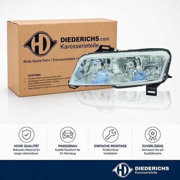 Hauptscheinwerfer Links Diederichs 3462983 FÜR Fiat Frontscheinwerfer Frontlicht-image