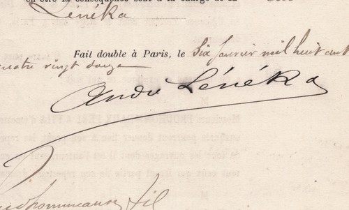 Pouvoir signé André Lénéka – Collection cohérente de 50 auteurs & musiciens - Picture 3 of 3