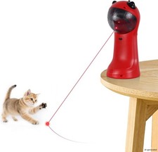 TBTeek Cat Toy, Automatic Cat Toy, 5 Fun Patterns, 4 Speed Modes Red Moti...