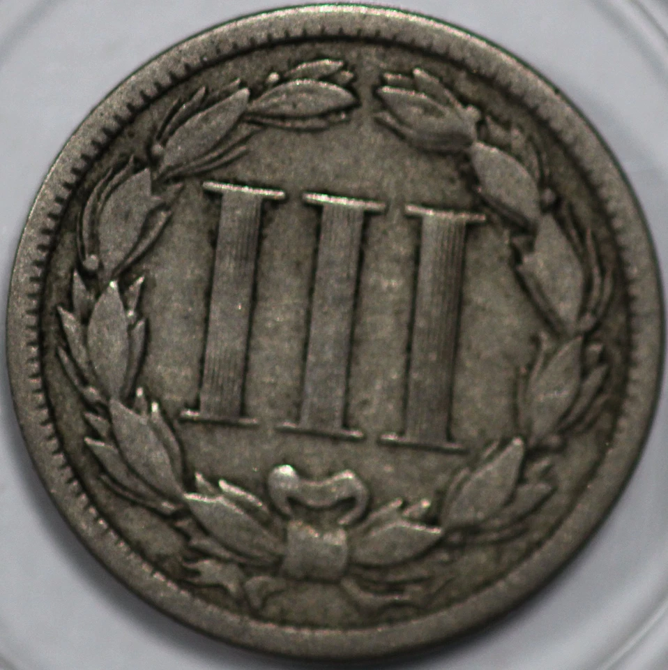 1867-P Three Cent Piece, Copper/Nickel.Over 100 years old [SN04] - Image 2 of 2