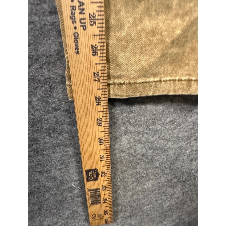 Pantalones cargo Marc Ecko corte y costura para hombre color tostado estilo moto 32x30 bolsillos con cremallera Foto 4 de 4