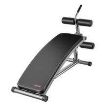 Sit Up Bench, Curved Decline Ab Bench with Reverse Crunch Handle, with 6 Adjusta