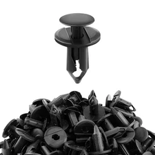 100pcs 8MM Hole Plastic Rivets Retainer Fender Bumper Push Pin Fastener Clips