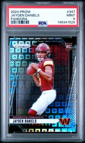 New Listing2024 PANINI PRIZM PANDORA #347 JAYDEN DANIELS ROOKIE RC 268/400 PSA 9