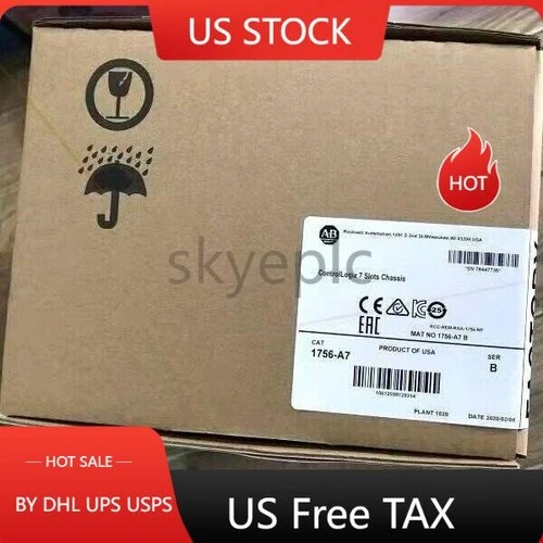 AB 1756-A7 ControlLogix 7 Slots Chassis New Factory Sealed US Free Tax