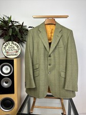 BLADEN Men’s (42R) Tweed Shooting Modern Wool Windowpane HACKING Blazer Jacket