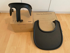 STOKKE nomi Mini und Tray, Baby-Set, B&uuml;gel, Tisch, schwarz, neuwertig