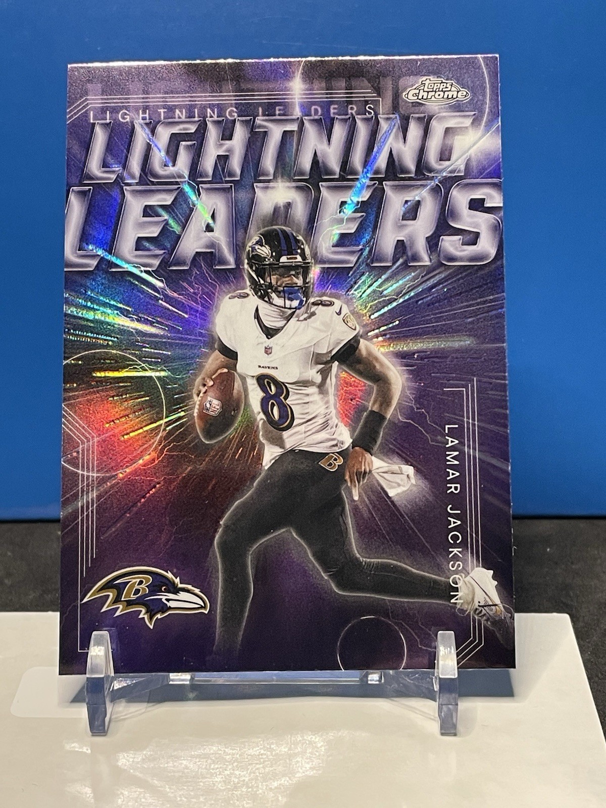 2025 Topps Chrome Football Lightning Leaders Lamar Jackson
