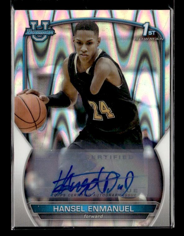 2022-23 Bowman University Chrome #52 Hansel Enmanuel Auto RayWave #/199