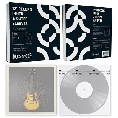 50x Inner & 50x Outer Protective Sleeves for Vinyl & Records Cover Art - Bloc...