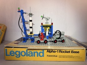 Vintage 1979 LEGO Space 483 Alpha-1 Rocket Base Almost  Complete OG Box & Manual