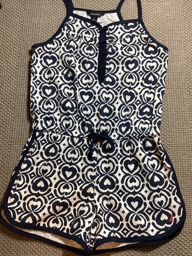 Little Girl Size 6 Nautica Romper One-piece Short Outfit - Picture 7 of 10