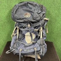 Osprey Aether 70 Backpack Mens Medium Hiking Camping Trekking Pack Blue Gray