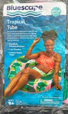 Bluescape Tropical Inflatable Swim Tube, Pool Float, Age 9 Up, New Sealed