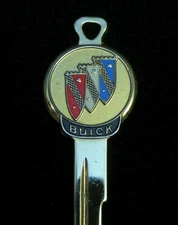 BUICK CREST Tri-Shield 1936-1966 Gold Crest KEY BLANK all Models Vintage NOS